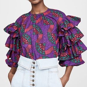 Ulla Johnson Violet Print Tulia Blouse